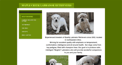 Desktop Screenshot of maplecreeklabradors.com