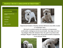 Tablet Screenshot of maplecreeklabradors.com